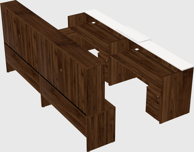 Shared one sided u-shaped reception desk
