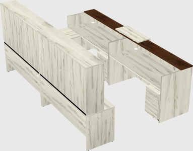 Shared one sided u-shaped reception desk
