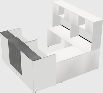 Shared one sided u-shaped reception desk