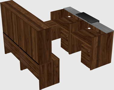 Shared one sided u-shaped reception desk