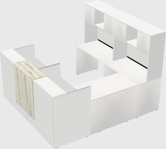 Shared one sided u-shaped reception desk