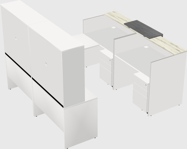 Shared one sided u-shaped reception desk