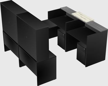 Shared one sided u-shaped reception desk