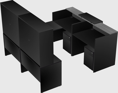 Shared one sided u-shaped reception desk