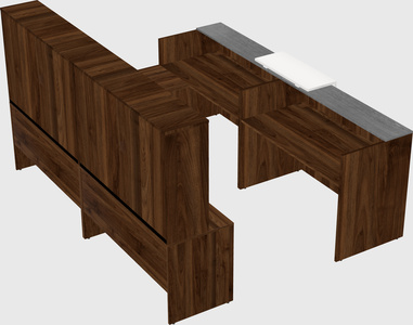 Shared one sided u-shaped reception desk