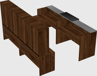 Shared one sided u-shaped reception desk