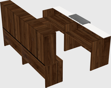 Shared one sided u-shaped reception desk