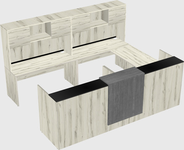 Shared one sided u-shaped reception desk