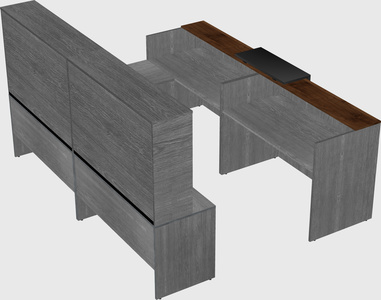 Shared one sided u-shaped reception desk