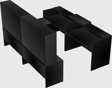 Shared one sided u-shaped reception desk