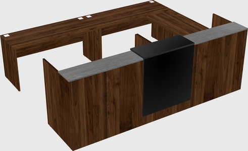 Shared one sided u-shaped reception desk
