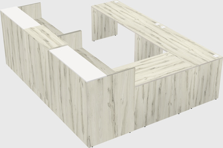 Shared one sided u-shaped reception desk