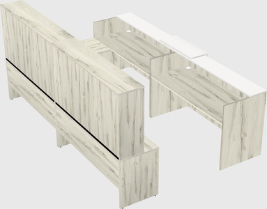 Shared one sided u-shaped reception desk