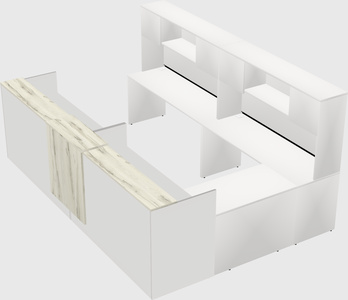 Shared one sided u-shaped reception desk