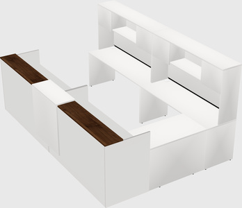 Shared one sided u-shaped reception desk