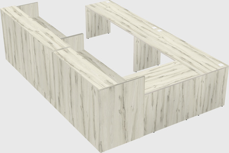 Shared one sided u-shaped reception desk