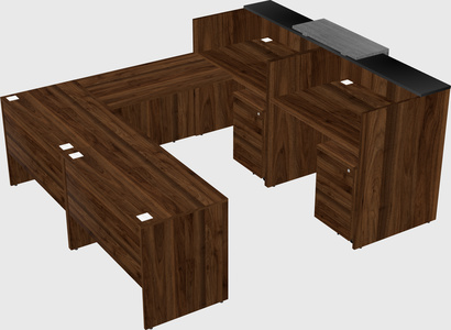 Shared one sided u-shaped reception desk