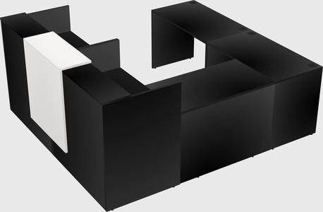 Shared one sided u-shaped reception desk