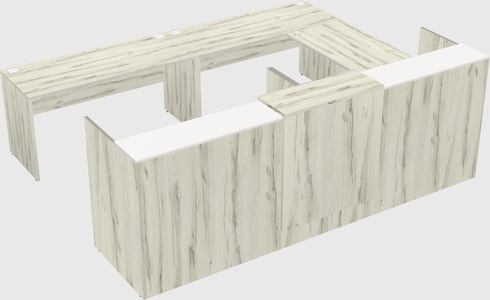 Shared one sided u-shaped reception desk