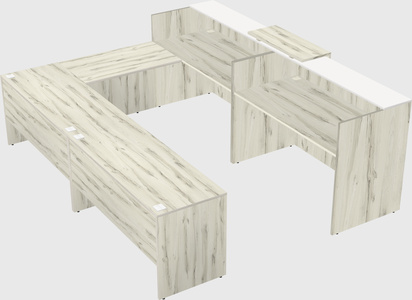 Shared one sided u-shaped reception desk