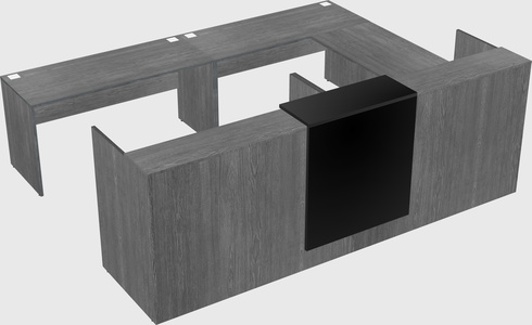Shared one sided u-shaped reception desk
