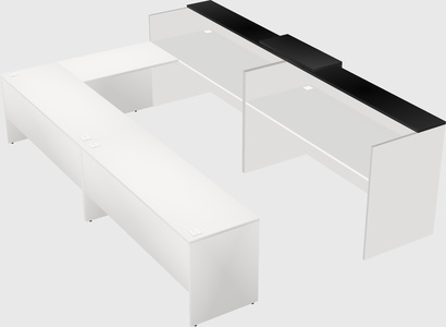 Shared one sided u-shaped reception desk