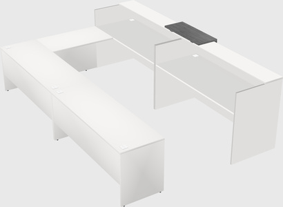 Shared one sided u-shaped reception desk