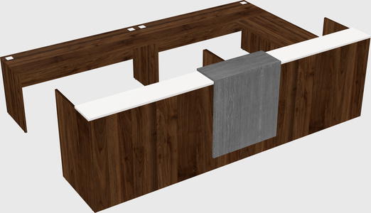 Shared one sided u-shaped reception desk