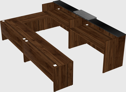 Shared one sided u-shaped reception desk