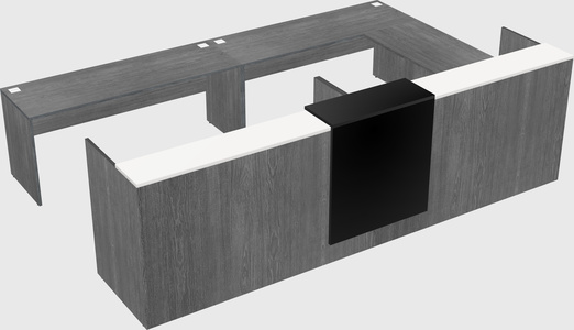 Shared one sided u-shaped reception desk