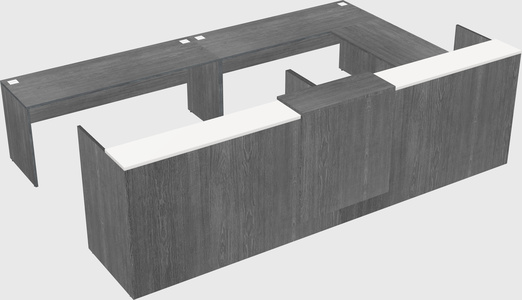Shared one sided u-shaped reception desk