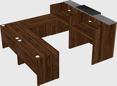 Shared one sided u-shaped reception desk