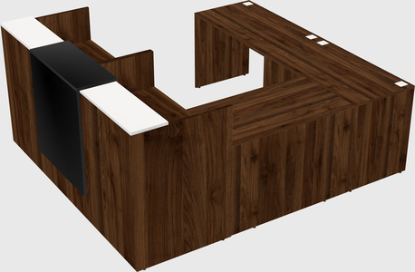 Shared one sided u-shaped reception desk