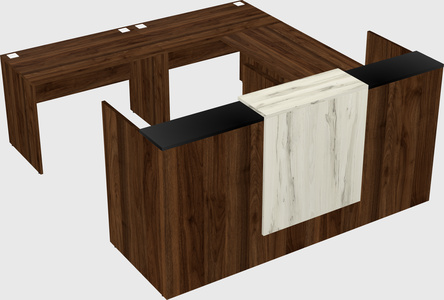 Shared one sided u-shaped reception desk