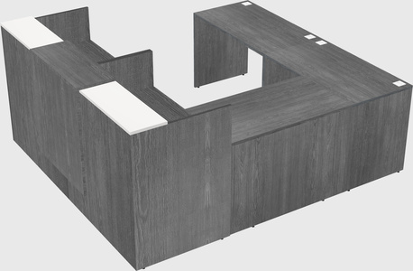 Shared one sided u-shaped reception desk