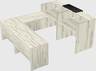 Shared one sided u-shaped reception desk