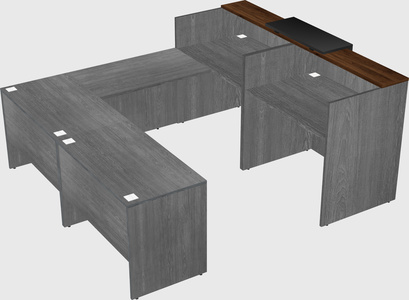 Shared one sided u-shaped reception desk