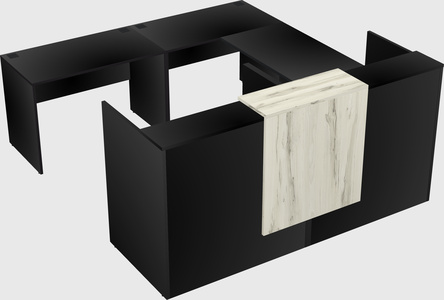 Shared one sided u-shaped reception desk