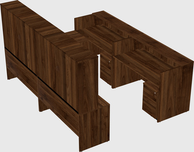 Shared one sided u-shaped reception desk