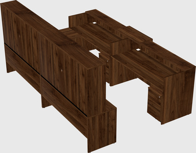 Shared one sided u-shaped reception desk