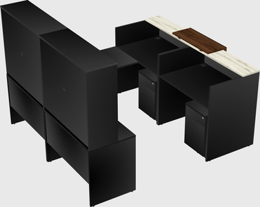 Shared one sided u-shaped reception desk