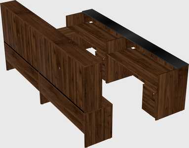 Shared one sided u-shaped reception desk