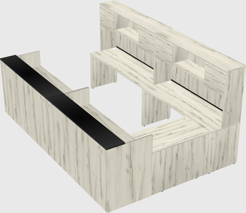 Shared one sided u-shaped reception desk