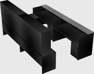 Shared one sided u-shaped reception desk