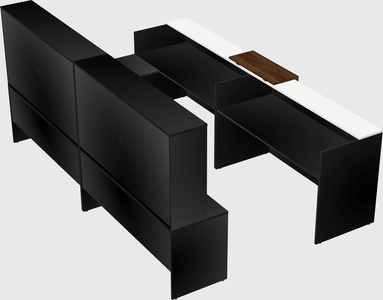 Shared one sided u-shaped reception desk