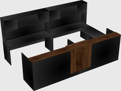 Shared one sided u-shaped reception desk