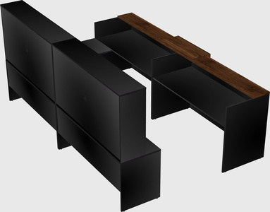 Shared one sided u-shaped reception desk