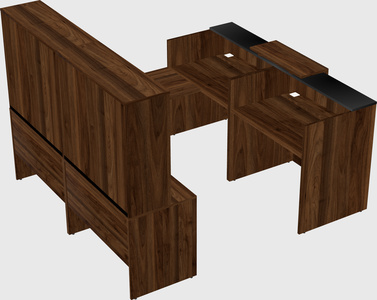 Shared one sided u-shaped reception desk