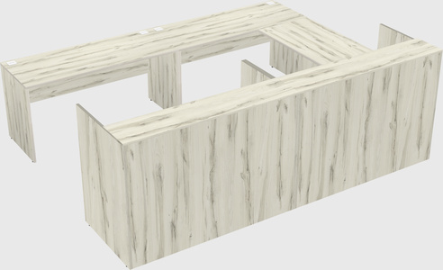 Shared one sided u-shaped reception desk