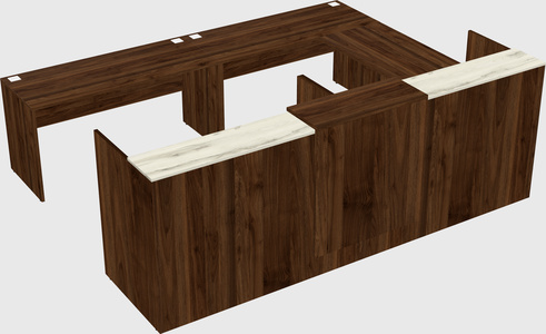 Shared one sided u-shaped reception desk